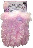 Princess Party Kit for 4 - Girls Dress up with Pink Feather Boas, Rings and Hair Clips