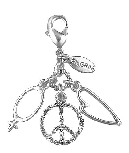 Pilgrim Damen-Charm Herz Peace versilbert 560-223 Preisvergleich