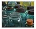 Vintage Mason Jars Stretched Canvas Poster Print