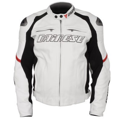 Dainese Motorcycle Leathers on Dainese Racing Leather Motorcycle Jacket X Large Size 46 White White