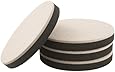 SuperSliders Felt Heavy Furniture Reusable Movers for Hard Surfaces (4 pieces) - 5" Round