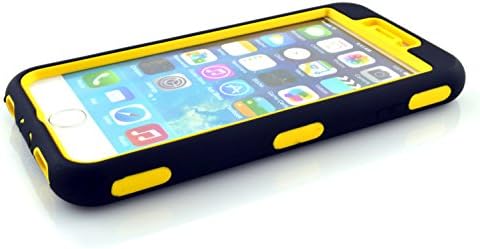 Sean Cute Polka Dots Hybrid Protective Armor Defender Case for Iphone 6 4.7 Inch + 1 S-Smile Stylus (Polka Yellow)