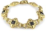 Antiquities Couture Antique Gold-Tone & Onyx Black Colored Bracelet