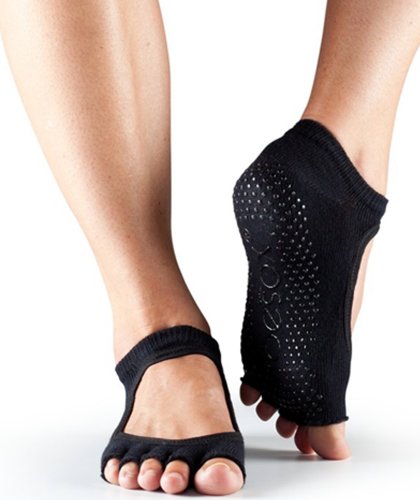 ToeSox Women's Bella Half Toe Grip Ankle Socks