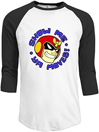 Super Smash Bros - Captain Falcon F-Zero Men Cool 3/4 Sleeve Raglan Shirts