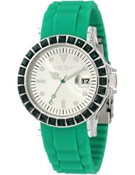 I by Invicta Womens IBI-10067-002 Silver-Tone Dial Green Polyurethane Watch