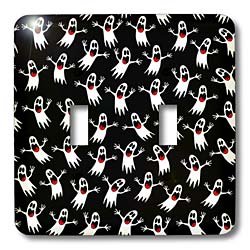 Mark Grace PATTERNS halloween - PATTERN halloween ghosts 1 - Light Switch Covers - double toggle switch