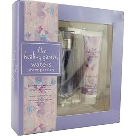 Healing Garden Waters Sheer Passion By Coty For Women, Set-body Treatment Fragrance Spray, 1-Ounce Bottle & Shimmering Body Lotion 1.85-Ounce Bottle