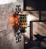 American Atelier Mosaic Glass and Metal Wall Lighting Sconce, 4-1/2 by 5 by 16-Inch