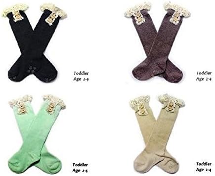 Mode Boutique Girl's Knee High Socks Selection Age 2 to 4 (PACK OF 4)