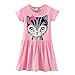 LittleSpring Little Girls' Dresses Summer Cat Printing
