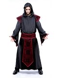 Mens Plus Size Theatre Costumes Gothic Priest Costume Goth Hooded Robe