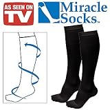 Miracle Socks - As Seen On TV - Anti-fatigue Compression Stocking - Black