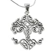 Large Celtic Knot Tree of Life Sterling Silver Pendant 18 Chain Necklace