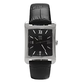 ESQ by Movado Men's Verona Black Genuine Leather Strap Watch #07301276