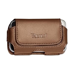 Leather Pouch Protective Carrying Cell Phone Case for Apple iPhone 4 16GB 32GB / 3GS - 16GB 32GB 3G - 8GB / Garmin Asus Garminfone / HTC myTouch (2010) T-Mobile HTC Hero / Huawei Ascend Cricket/ LG Optimus T T-Mobile Optimus S Sprint / Motorola Droid 2 (Global) Verizon Milestone XT720 Droid 2 / Nokia E72/ PCD Razzle TXT8030 Pantech Ease Laser AT&T / Samsung Craft SCH-R900 MetroPCS R350 / Sharp FX / Sony Ericsson Aspen - BROWN