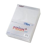 TOPS® Prism+ Quadrille Perforated Pads, 8-1/2 X 11-3/4, Gray, 50 Sheets/Pad