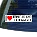 I Love Heart TRINIDAD AND TOBAGO - Window Bumper Sticker