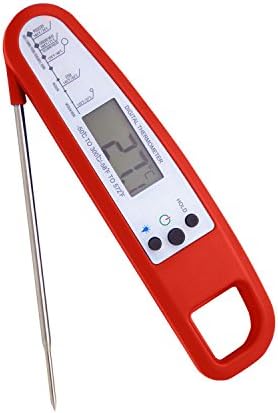 Delpoon Instant Read Cooking Electric Grill Thermometer With Stainless Probe, High Performing Electric Smoker for Meat & BBQ, Fast & Accurate Readout Digital Food Thermometer