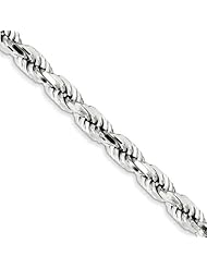 .925 Sterling Silver 8.00mm Diamond Cut Rope Chain