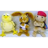 Hop Movie 5 Inch Mini Plush Set of 3 Figures E.B. Bunny, Chick Pink Beret