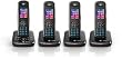 BT Aura 1500 Quad Digital Cordless Phone with Answering Machine - Black /Chrome