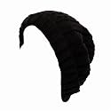 Black Cable Knit Oversized Beanie Hat. Unisex design. Brand New with Tags. Warm Winter Hat