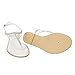 SheSole Womens Pu Leather Flat Sandals Rhinestone Beach Wedding Evening Dress Shoes