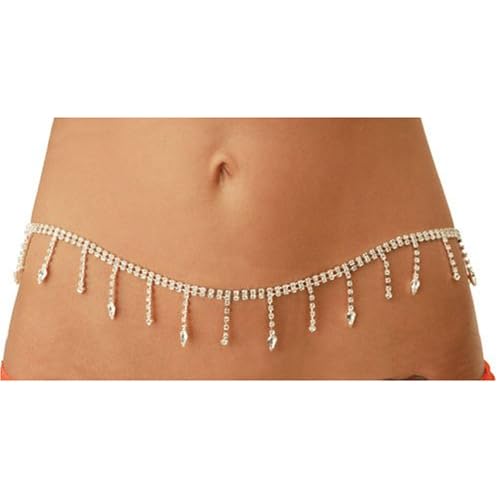 Sexy body jewelry: Two-Row Rhinestone Belt