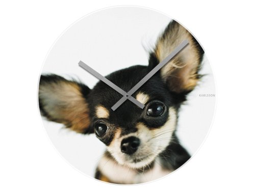 Karlsson KA4604 Wanduhr Crazy Dogs Lisa Glas