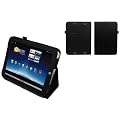 Navitech schwarze bycast leder flip Tasche / Case / Cover zum aufstellen f�r das neue Medion Lifetab S9512 (Bei Aldi erh�ltlich)