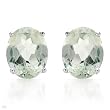 Earrings With 4.94ctw Genuine Amethysts Beautifully Crafted in White Gold Length 10mm