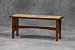 Microfiber and Wood Bench - Cherry