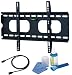 Low Profile 30mm Wall Mount Black Bracket Fits Toshiba 32av713b 32 Inch Lcd Tv Flat Panel Hd Ready Screen Comes With A Free Gold Hdmi Cable And Screen Cleaning Kit