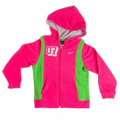 Nike Kinder Kapuzenpullover Eva FZ Jersey Hoody (Set in),621  spark/gr&uuml;n/grau, L / 116-122