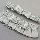 Platinum By Design Two Piece Bridal Garter Set - Keepsake and Toss Garter per package