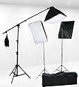Fancierstudio 2400 Watt Lighting Kit Video Lighting Kit With Hairlight Boom StandBy Fancierstudio 9004SB2