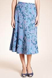 Classic Collection Tonal Floral Panelled Denim Skirt