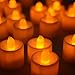 Set of 24 Flickering Flameless LED Candle Light Tea light Amber Yellow for Wedding Party Club Decor in White LD009