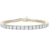 Choice of 10k White or Yellow Gold Diamond 4-Prong Tennis Bracelet (10 cttw, I-J Color, I1-I2 Clarity)