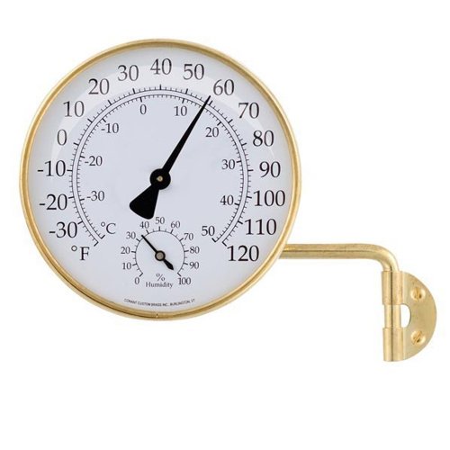 Conant Custom Brass Model TH-6 Vermont Natural Brass Weather Station
