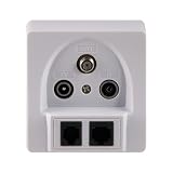 Details zu "Multimedia Anschlussdose Sat-Dose 5-Fach (1x Sat, 1x TV, 1x Radio, 1x RJ11, 1x RJ45)"