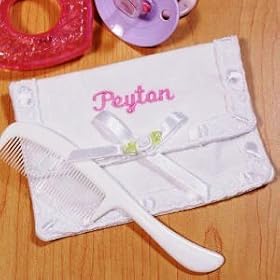  Embroidered Baby Girls First Lock of Hair Keepsake