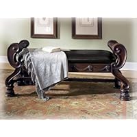 Old World North Shore Large Upholstered Bedroom Bench