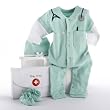 Baby Aspen "Big Dreamzzz" Baby M.D. Two-Piece Layette Set in "Doctor's Bag" G...