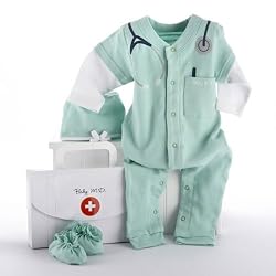 Baby Aspen "Big Dreamzzz" Baby M.D. Two-Piece Layette Set in "Doctor's Bag" G...