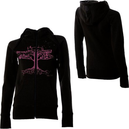 Spacecraft Cat Tree Full-Zip Hooded Sweatshirt - Women's Black, M