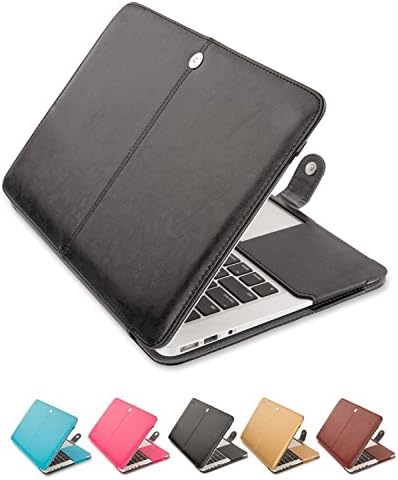 Onteck MacBook Notebook Premium Quality PU Leather Sleeve Bag, Skin Case Cover for Apple MacBook 11.6", 11.6 inch Macbook Air(Models: A1370 and A1465), Black