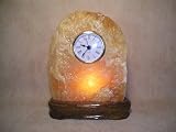 Orange Calcite Clock With Light