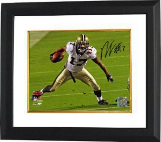 Robert Meachem Signed New Orleans Saints 16x20 Photo (Super Bowl XLIV) Custom Framed
